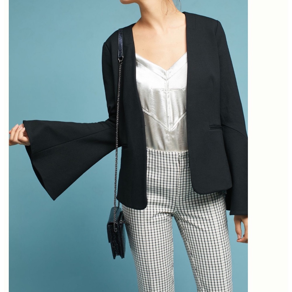 Anthropologie Cartonnier Flare Sleeve Volume Blazer
